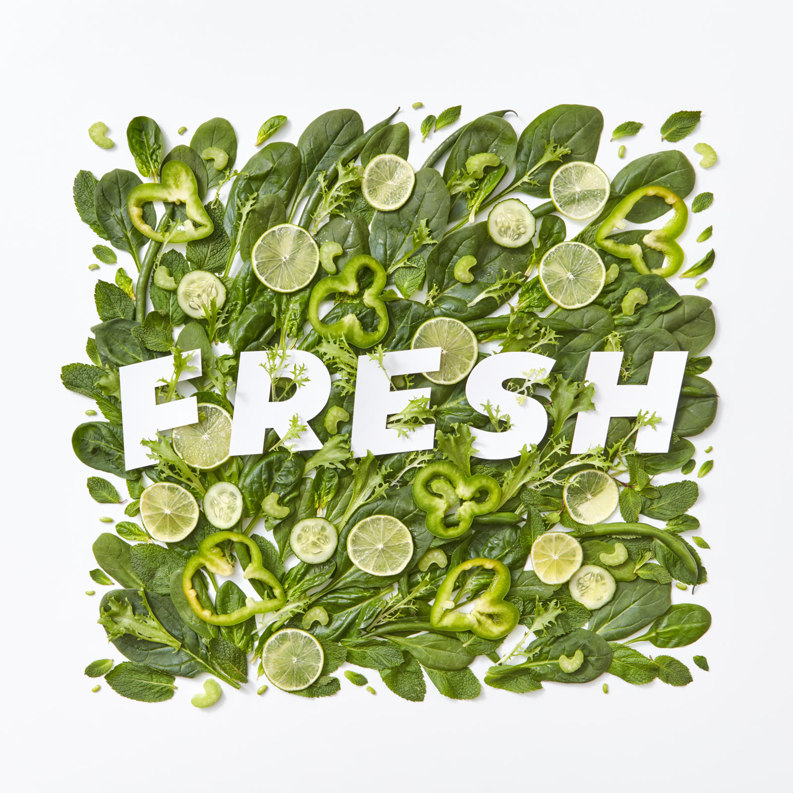 Fresh organic leafy greens